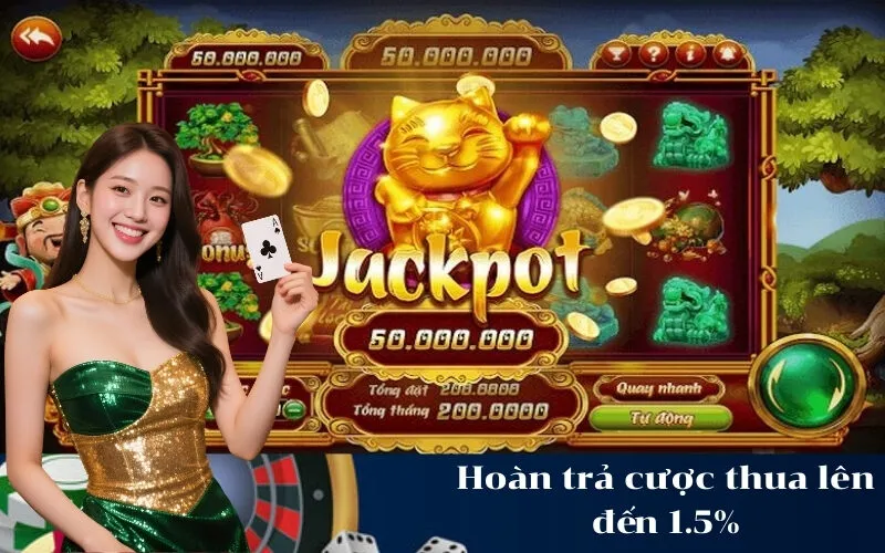 Hoàn trả cược thua lên đến 1.5%