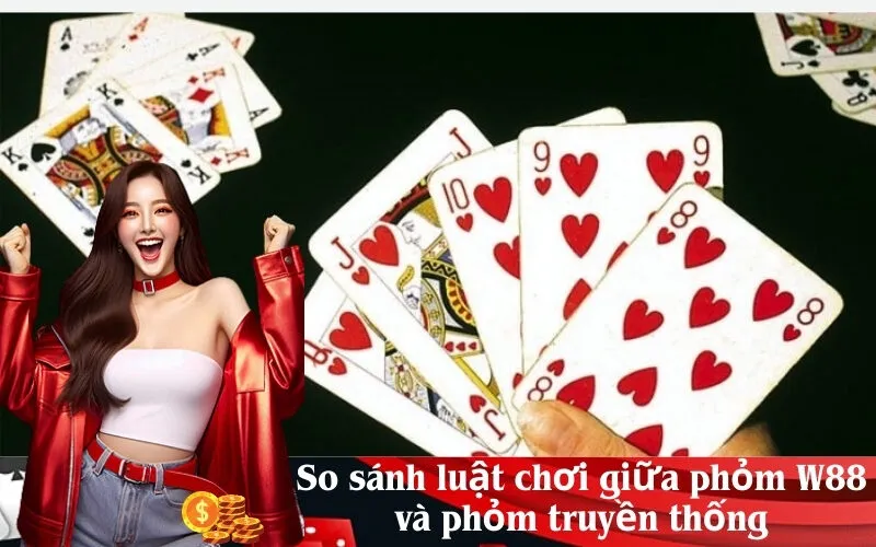 So sánh luật chơi giữa phỏm W88 và phỏm truyền thống